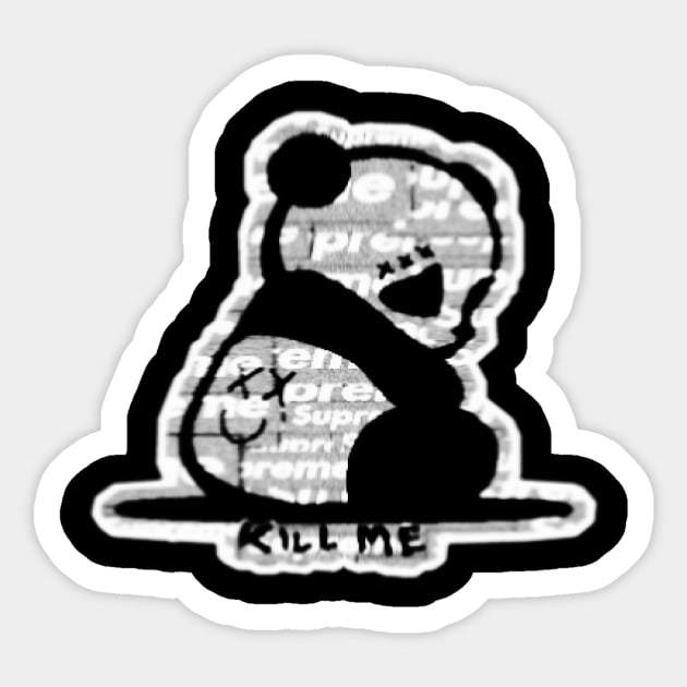 BAD AMY ''KXLL ME'' (GRAY SUPREME) Sticker by KVLI3N